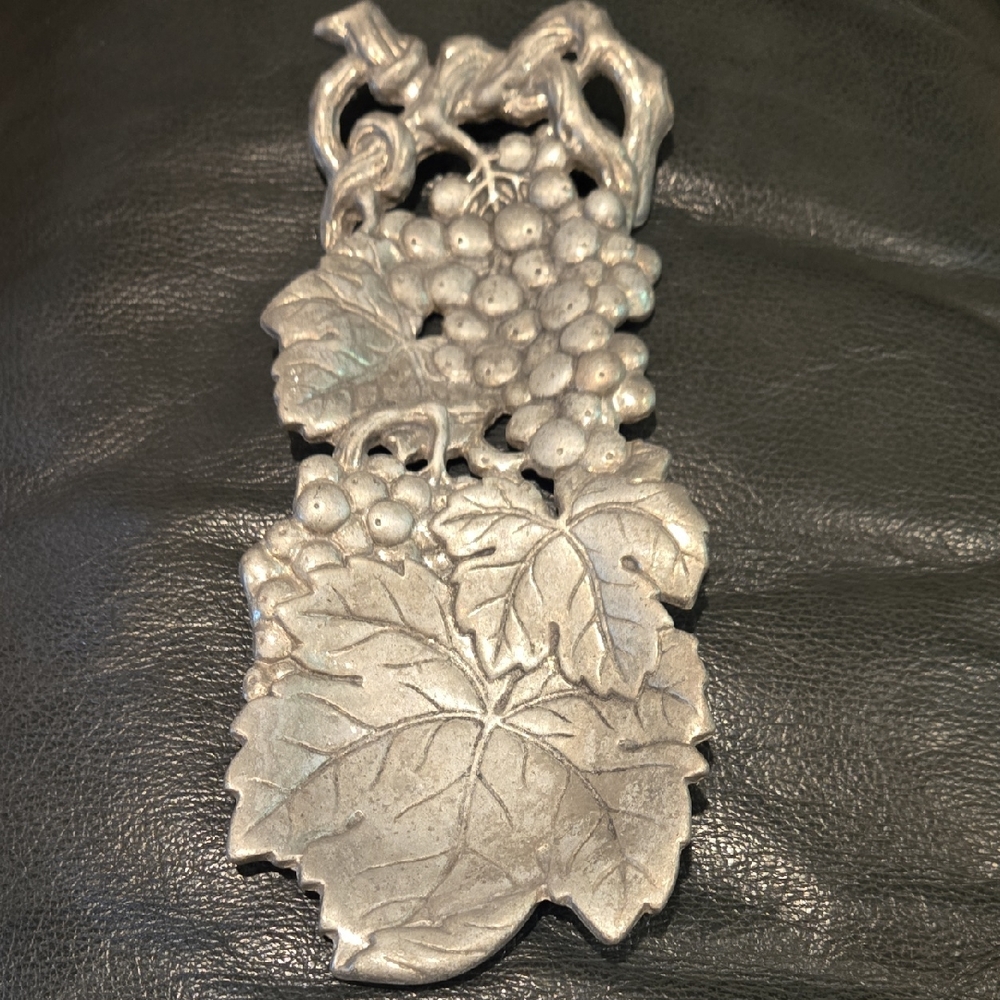 Arthur Court Silver Grape Leaf Spoonrest